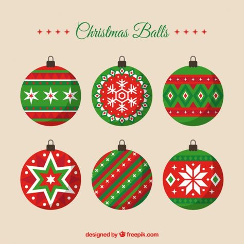 Decorative christmas balls in flat style Free Vector School Door Decorations, Christmas Doodles, Holiday Painting, Christmas Drawing, Christmas Paintings, Christmas Illustration, Flat Style, Christmas Clipart, Christmas Vectors