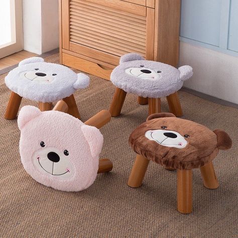 Wood Cartoon, Furniture For Kids, Cute Furniture, Kids Stool, Woodworking Toys, Small Woodworking Projects, Diy Wooden Projects, Kids Sofa, Shoe Bench