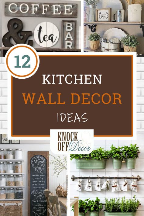 Best Kitchen Wall Décor Ideas - KnockOffDecor.com Kitchen Wall Covering, Old Kitchen Cabinets, Above Kitchen Cabinets, Estilo Hipster, Kitchen Decor Apartment, Kitchen Decor Wall Art, Farmhouse Kitchen Cabinets, Diy Kitchen Decor, Kitchen Decor Themes