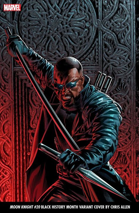 Blade Comic, Eric Brooks, Blade Marvel, Marvel Superheroes Art, The Marvels, Icon Ideas, Black Comics, Comic Book Artwork, Marvel Comics Wallpaper