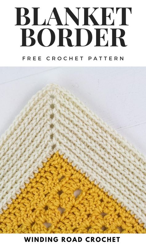 Baby Crochet Blanket Patterns Free, Baby Crochet Blanket Patterns, Blanket Border, Baby Crochet Blanket, Winding Road Crochet, Crochet Blanket Border, Crochet Blanket Edging, Crochet Border Patterns, Stitch Blanket