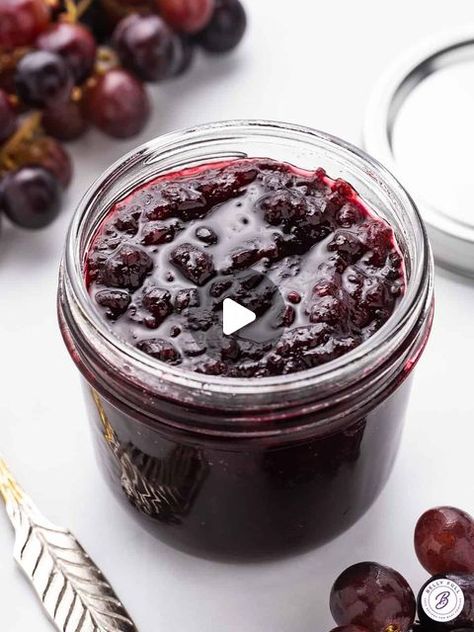 Amy | Belly Full on Instagram: "This fabulous homemade Grape Jam recipe can be enjoyed right away or canned and stored up to a year in the pantry. It also makes a great gift!" Grape Jam Recipe, Grape Jam, Jams & Jellies, Jam Recipes, Jelly, Jam, Grapes, Great Gifts, Canning