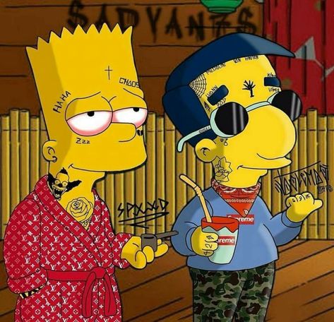 Supreme Bart Simpson Wallpapers - Top Free Supreme Bart Simpson Backgrounds - WallpaperAccess Bart Simpson High, Supreme Bart Simpson, Bart Simpson Wallpapers, Bart Simpson Tumblr, Trap Wallpaper, Bart Simpson Art, Simpson Wallpaper Iphone, Dope Cartoons, Supreme Wallpaper