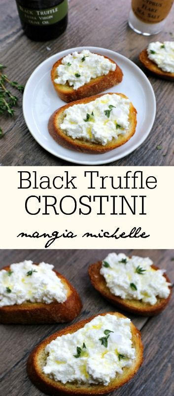 Xmas Apps, Italian Starters, Truffle Oil Recipes, Sick Food, Black Truffles, Crostini Appetizers, Elegant Appetizers, Italian Appetizers, Truffle Recipe