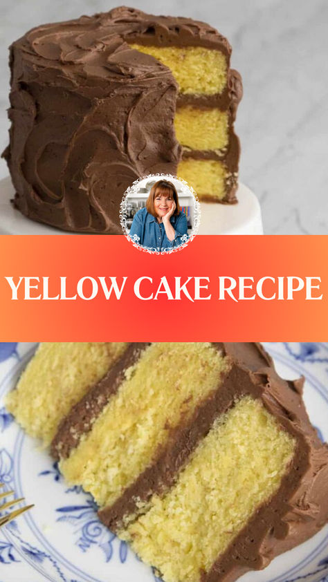 Ina Garten Yellow Cake Recipe Cake Recipes For Birthday Cakes, Copycat Betty Crocker Yellow Cake, Homemade Yellow Cake Recipe Easy, Yellow Butter Cake With Chocolate Icing, Best Homemade Yellow Cake Recipe, Yellow Birthday Cake Recipe, Divas Can Cook Yellow Cake, Butter Cake Chocolate Frosting, Classic Yellow Birthday Cake