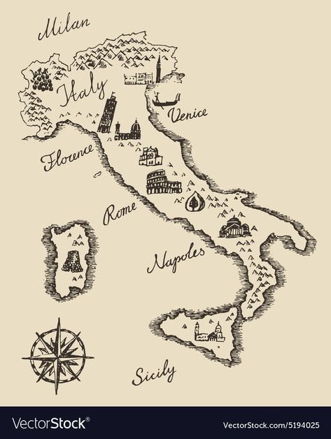 Italy Drawing Sketch, Italian Doodles, Italy Drawing Easy, Italy Map Illustration, Italy Outline, Italy Geography, Italian Drawings, History Of Italy, Italian Royalty