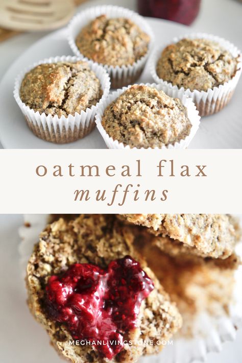 These fibre-rich Oatmeal Flax Muffins make a great addition to breakfast or a wholesome midday snack. High Fiber Muffins, Fiber Muffin, Flax Seed Muffins, Flax Muffins, Midday Snack, Flax Seed Recipes, Lean Belly Juice, Belly Juice, Gluten Free Muffins