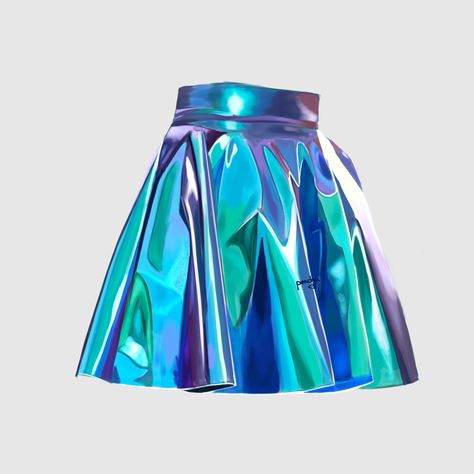 Holographic Skirt, Realistic Art, Dream Closet, Beading, Skirt, Closet, Art