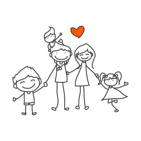 Hand Drawing Cartoon, Family Playing, Family Vector, Family Drawing, Drawing Cartoon Characters, Good Day Song, Multiplication For Kids, Drawing Cartoon, Banner Printing