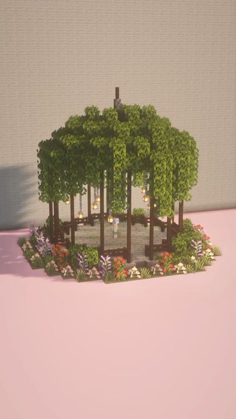 dailyminecraftdesign on Instagram: 💕 I love this design! 📸 @skuishi_builds • 👉 Follow us @dailyminecraftdesign Fairy Island, Construction Minecraft, Case Minecraft, Houses Minecraft, Minecraft Garden, Minecraft Decoration, Mc Builds, Rumah Minecraft Sederhana, Gazebo Ideas