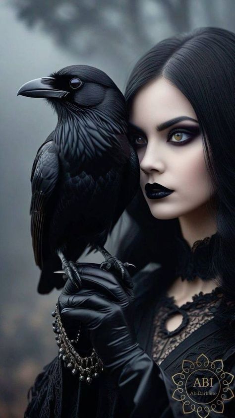 Gothic Pictures, Metalhead Girl, Gothic Angel, Raven Art, Gothic Fantasy Art, Gothic Models, Goth Beauty, Goth Women, Goth Art