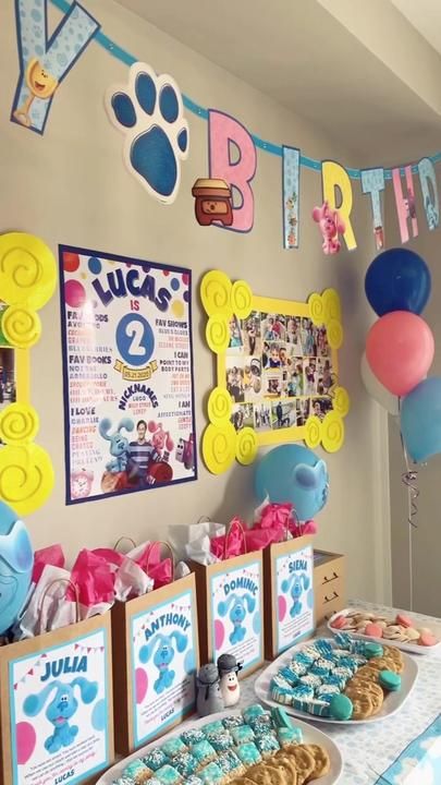 madebymelrose on TikTok Blue Clues Birthday Party Ideas, Blue Clues Birthday, Blues Clues Birthday Party, Blues Clues Birthday, Blue Clues, Blue's Clues Birthday Party, Clue Party, Blue's Clues And You, Blue's Clues