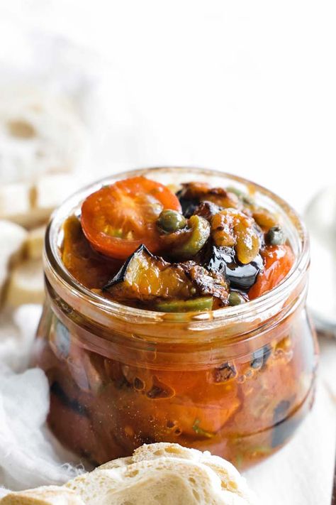 This incredible caponata recipe is a Sicilian specialty of roasted onions, eggplant, olives, and tomatoes, for the perfect accompaniment to any dish. Sicilian Caponata Recipe, Sicilian Caponata, Caponata Recipe, Chef Billy Parisi, Billy Parisi, Roasted Onions, Appetizer Salads, Easy Appetizer Recipes, Perfect Appetizers