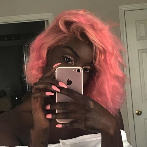 25k Likes, 520 Comments - Stylist/makeupartist (@styledbyjmarie) on Instagram: “So I tried pink hair again y'all  still shook” Catty Noir, Hair Laid, Grunge Hair, A Mirror, Black Girls Hairstyles, Weave Hairstyles, Pretty Hairstyles, Pink Hair, Hair Goals