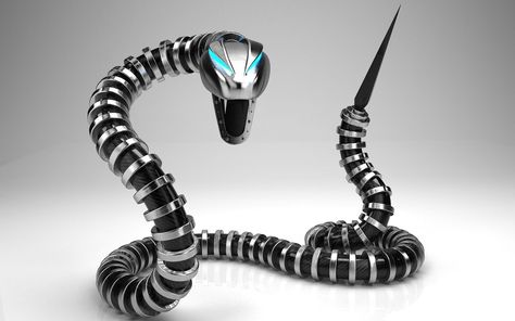 Carbon Snake by Dracu-Teufel666 on deviantART 3d Printed Robot, Futuristic Gadgets, Uk Nature, Mechanical Animals, Robot Animal, Oil Platform, Big Robots, Funny Puppy, Robot Concept