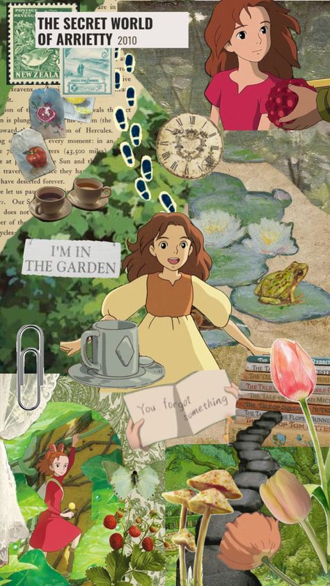 Arrietty Wallpaper Aesthetic, Aesthetic Anime Wallpaper, Ghibli Wallpaper, Secret World Of Arrietty, Studio Ghibli Background, Arte Grunge, Cute Laptop Wallpaper, Ghibli Artwork, The Secret World