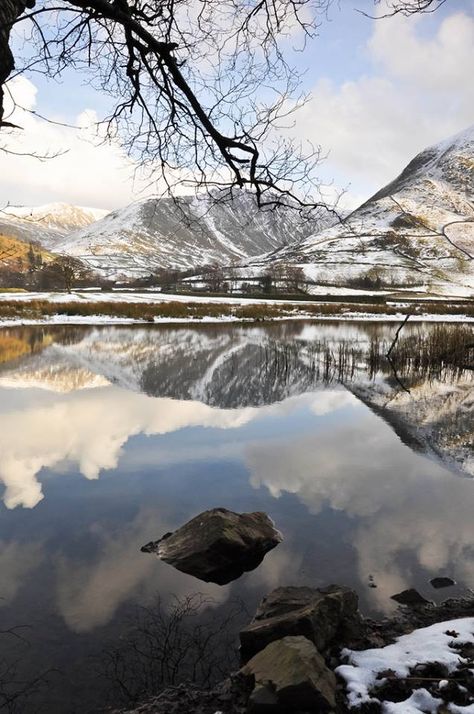 Hartsop in the English Lake District, Cumbria. Snow Lake, England Winter, England Countryside, Lake District England, Winter Lake, Winter Beauty, English Countryside, England Travel, Cumbria