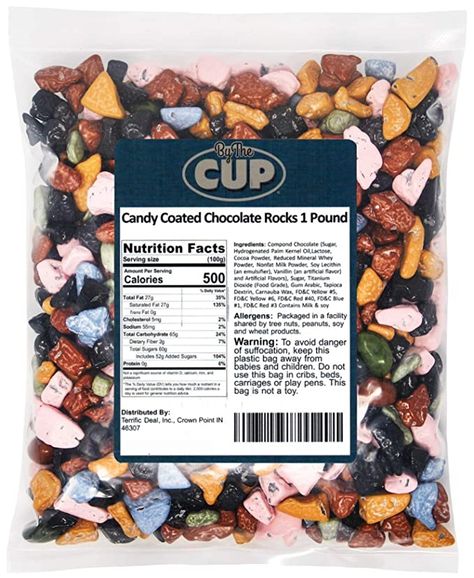 Amazon.com : By The Cup Candy Coated Chocolate Rocks 1 Pound : Grocery & Gourmet Food Edible Rocks, Chocolate Rocks, Butter Mints, Unique Desserts, Food O, Tasty Baking, Gum Arabic, 500 Calories, The Cup