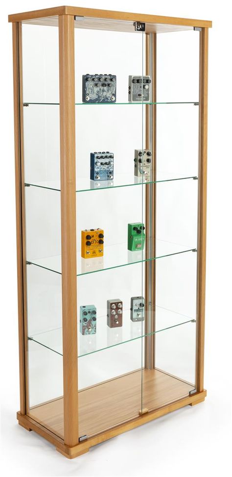 Glass Display Unit, Tall Doors, Cabinet Tall, Display Room, Glass Shelf Brackets, Store Plan, Glass Cases, Floating Glass Shelves, Glass Display Cabinet