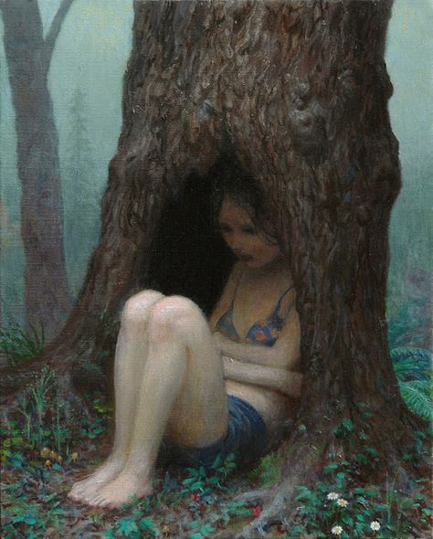 Aron Wiesenfeld Aron Wiesenfeld, Arte Peculiar, Saatchi Gallery, Winter Painting, Arte Inspo, In The Woods, Animation Art, Dark Art, A Tree