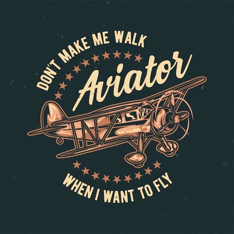 Free vector illustration of vintage airp... | Free Vector #Freepik #freevector #biplane #old-plane #airplane-illustration #airplane-aircraft Airplane Vintage, Airplane Illustration, Airplane Vector, Fonts Christmas, T Shirt Logo Design, Old Planes, Vintage Airplane, Shirt Logo Design, Airplane Art