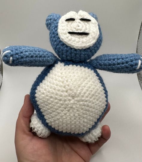 New in my #etsy shop: Pokémon Snorlax, adorable, custom handmade plushy stuffie #amigurumi #pokemongo #handmade #pokemon Snorlax Pattern, Pokémon Snorlax, Pokemon Snorlax, Knitting Quotes, Crochet Octopus, Crochet Toys Patterns, Pattern Free, Stuffed Toys Patterns, Crochet Toys