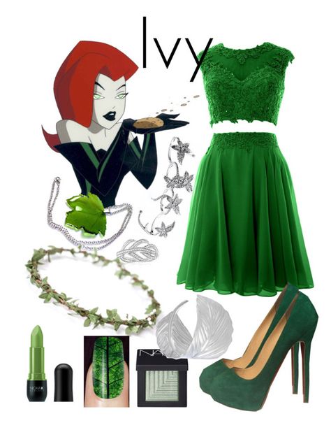 "Poison ivy modern look" by disneydreamdress ❤ liked on Polyvore featuring Christian Louboutin, Nicka K, NARS Cosmetics and modern Ivy Inspired Outfit, Poison Ivy Inspired Outfit, Poison Ivy Halloween Costume, Ivy Clothing, Gotham Sirens, Comic Con Outfits, Halloween Costumes Scarecrow, Dc Costumes, Ivy Costume