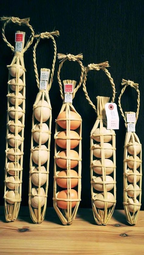 Vegetable Packaging, Bamboo Diy, Organic Packaging, Egg Packaging, Japanese Packaging, Eco Packaging, Home Diy Ideas, Home Diy Decor, Packing Design