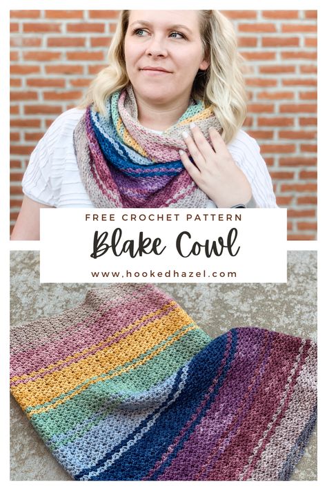 Using simple yet delicate stitches and fun striping techniques, the Blake Cowl is a fun, fall ready project. Sample was made with the Everyday Minis set from Kt and the Squid. Arrange your Everyday Minis in whatever order you prefer for a colorful cowl that is 100% you. This project would also be great for stash busting any mini skeins in your stash. Mini Skein Projects, Cowl Patterns, Crochet Lingerie, Year Challenge, Foundation Single Crochet, Scarf Patterns, Crochet Cowl Pattern, Mini Skein, Scarf Crochet Pattern