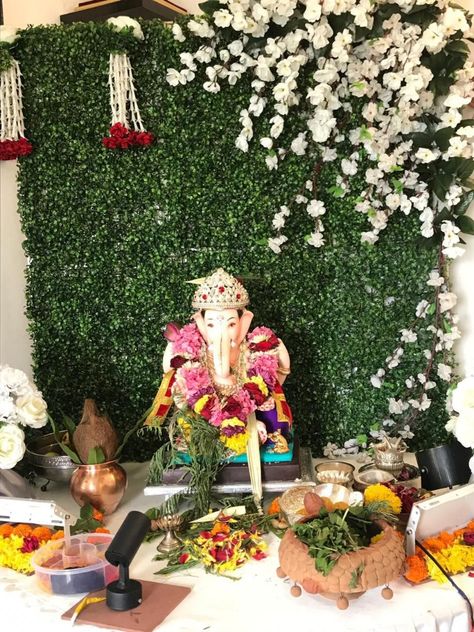 Glam up your Ganapati decoration with creative Makhar decorations with Artificial flowers🌸🌸 Get a free quote. #ganapatibappa #ganesha #festival #decorationideas #makhar #artificialflowers #BloomsOnly Gannu Bappa, Ganpati Images, Redbubble Ideas, Ganesha Decoration, Flower Decoration For Ganpati, Ganesha Festival, Ganesh Decoration, Ganpati Decoration Theme, Ganpati Decor