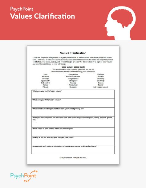 Values Clarification Worksheet Value Clarification Activities, Values Clarification Worksheet, Values Clarification Activities, Values Worksheet Therapy, Motivational Worksheets, Value Clarification, Values Activities, Needs Pyramid, Performance Psychology