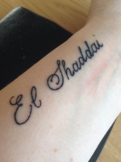 El Shaddai El Shaddai Tattoo, Savings Plan, Tattoo You, Pretty Tattoos, Future Tattoos, Infinity Tattoo, Tatting, Tattoo Quotes, Fuel