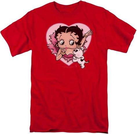 Amazon.com: Betty Boop I Love Betty Unisex Adult T Shirt for Men and Women, Medium Red : Clothing, Shoes & Jewelry Cartoon Queen, Betty Boop Shirt, Icon X, Cartoon Icons, Red Design, Fall Shirts, Betty Boop, Halloween Shirt, Upper Body