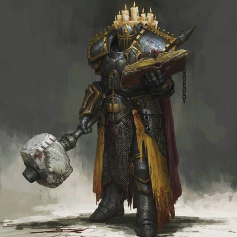 The Holy Crusader 👊  Do you like Warhammer universe?  Artist unknown  #happydreamshop #warhammer40k #warhammer #fantasyart #fantasy… Warhammer Armor Concept Art, Hammer Warrior Fantasy Art, Old Knight Fantasy Art, Warhammer Fantasy Artwork, Paladin Fantasy Art, Warhammer Concept Art, Warhammer Fantasy Art, Illustration Fantasy, Dark Castle