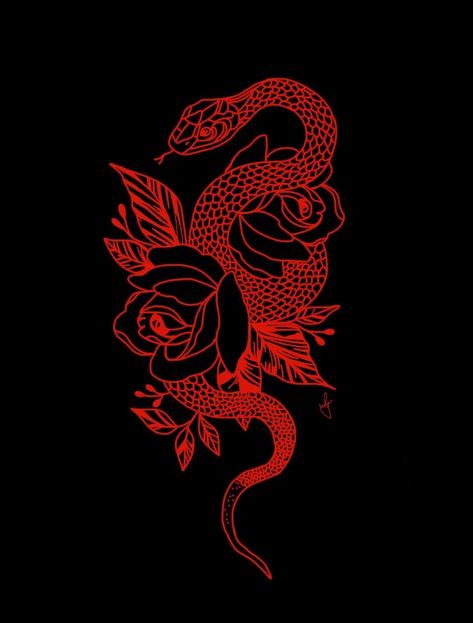 Red Snake Wallpaper, Red Snake Aesthetic, Red Snake Tattoo, Biker Logo Design, Iphone Wallpaper Modern, Red And Black Snake, Dragon Wallpaper Iphone, Snake Wallpaper, Red And Black Wallpaper