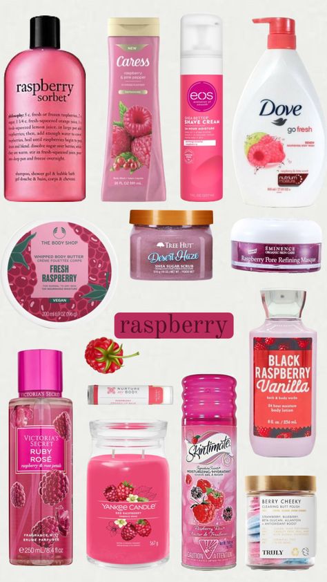 raspberry self care #aesthetic #moodboards #selfcare #beauty #showerroutine Self Care Aesthetic, Shimmer Body Oil, Body Hygiene, Basic Skin Care Routine, Shower Skin Care, Care Aesthetic, Pretty Skin Care, Perfume Scents, Skin Care Items