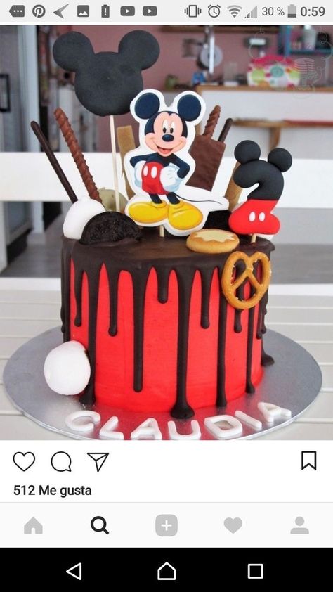 Mickie Mouse Cake, Mickey Mouse Cake Ideas, Mickey Mouse Cakes, Mickey Birthday Cakes, Mickey Mouse Birthday Decorations, Mickey Cake, Mickey Mouse Birthday Cake, Mickey Mouse Themed Birthday Party, Fiesta Mickey Mouse