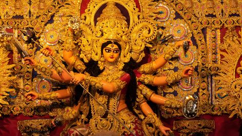 Hinduism Is Older Than You Think Durga Puja Image, Durga Maa Pictures, Durga Chalisa, Maa Tattoo, Happy Navratri Wishes, Durga Ma, Maa Durga Photo, Maa Image, Chaitra Navratri