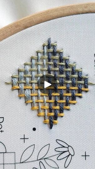 Basket Weave Stitch Embroidery, Basket Weave Embroidery, Basket Weave Stitch, Basketweave Stitch, Knit Stitch, Basket Weave, Basket Weaving, Embroidery Stitches, Embroidery Design