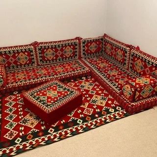 OrientalSofa - Etsy Turkey Luxury Yellow Floor-length Set, Moroccan Floor Seating Bohemian, Asian Floor Furniture, Indian Wedding Bride Groom Floor Seating, Red Gold Sofa, Ethnic Floor Seating, Indian Floor Table, Indian Divan Seating, Boho Floor Seating Wedding