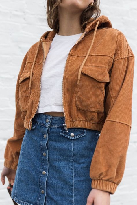 BDG Corduroy Patch Pocket Cropped Jacket | Urban Outfitters Short Jackets, Zipper Shorts, Brown Corduroy, Cropped Jacket, Casual Coat, Fashion Vintage, Short Jacket, Coat Fashion, Vintage Jacket