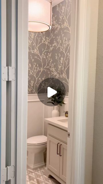 Sage Home & Design Co. on Instagram: "We are in LOVE with our clients’ show stopper powder bath!!! It has their name written all over it and now compliments their style throughout the rest of their gorgeous home. Can’t wait to tackle the next space! 😍
.
.
.
.
.
#sageyourself #sageyourhome #sage #designlife #dfwdesigner #trophyclubdesigner #colleyvilledesigner #southlakedesigner #argyledesigner #grapevinedesigner #kellerdesigner #dallasdesigner #ftworthdesigner #happyhome #home #homebeautiful  #designelements #designers #interiordesigners #happyhome #beautifulhomeinspo  #homeinspo #interiordesign #interiorstyling #wholehomedesign #fullhomedesign #powderbath #powderbathroom #powderbathroomdesign #gabby #shumacher" Sage Home, Powder Bath, Name Writing, Over It, Powder Room, Interior Designers, And Now, Design Elements, Then And Now