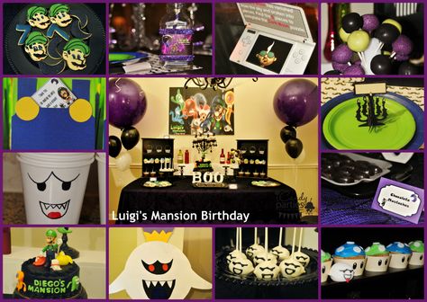 Luigi's Mansion Inspired Luigis Haunted Mansion Birthday, Luigi Haunted Mansion Party, Luigi’s Mansion Birthday Party, Luigis Mansion 3 Party, Luigi Mansion Party Ideas, Luigis Mansion Birthday Party, Luigi's Haunted Mansion, Luigi Mansion, Birthday Party Invitations Diy