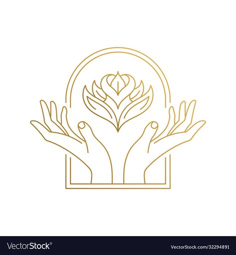 Hands Logo Design, Branding Kit Templates, Summer Branding, Simple Vector Illustration, Logo Line Art, Massage Logo, Hands Holding Flowers, Hand Drawn Logo Design, Jewelry Logo Design