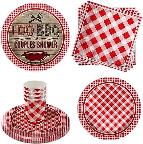 PREMIUM DESIGN - Our Gingham Themed Party Supplies are suitable for girl’s and boy’s birthday parties, holiday celebrations with your family and friends, special events or for just fun-filled daily meals, snacks, and desserts with picnics and cookouts. Shrieks of joy will be your reward when you use these fun and unique party tableware sets. Summer Picnic Decorations, Gingham Birthday Party, Summer Barbecue Party, Gingham Party, Monkey Birthday Parties, I Do Bbq, Couples Baby Showers, Barbecue Party, Summer Barbecue