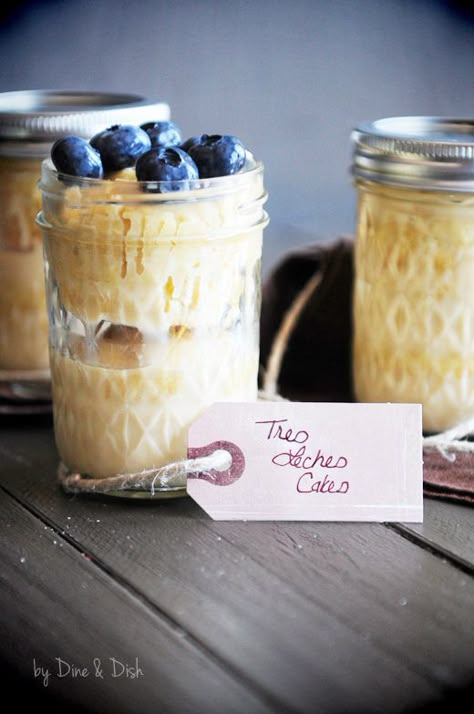 Tres Leches Cakes from Desserts in Jars cookbook by @Shaina Olmanson | Food for My Family at @Kristen @DineandDish Desserts In Jars, Desserts In A Jar, Jar Mixes, Food In A Jar, Jar Desserts, Mason Jar Desserts, Food In Jars, Leches Cake, Cake In A Jar