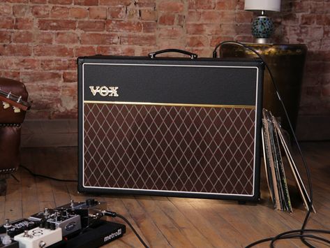 Vox Debuts New AC30S1 Amplifier. Vox's new 1x12 amp is based on the Top Boost channel of the original AC30, but does away with the multiple inputs, tone cut and tremolo circuit of the original. Guitar Amplifier Aesthetic, Amp Aesthetic, Vox Ac30, Vox Amplifiers, Amp Guitar, Vox Amp, Flat Inspiration, Learn Guitar Chords, Portable Piano