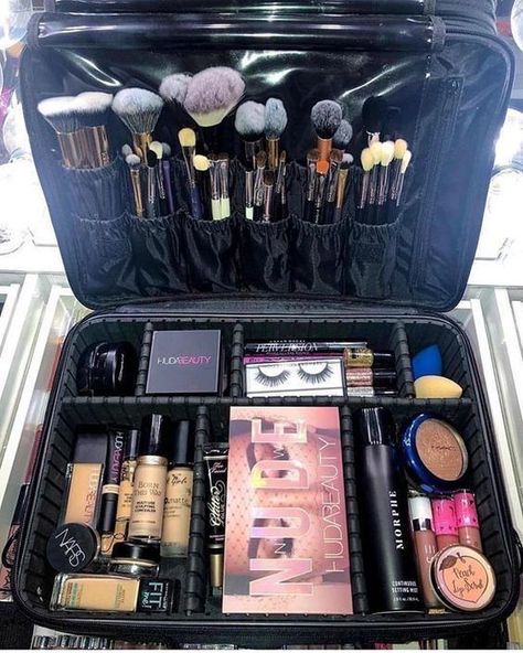 Soft Make-up, Make Up Kits, Penyimpanan Makeup, Contouring Makeup, Black Makeup Bag, Makeup Artist Kit, Gloss À Lèvres, Makeup Travel Case, Black Makeup