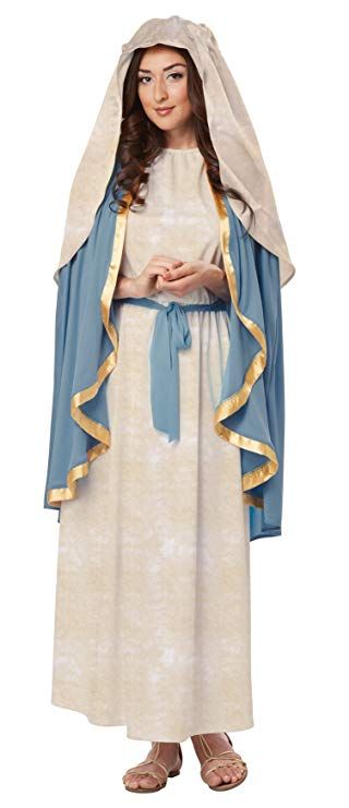 Virgin Mary Costume, Mary Costume, Biblical Costumes, Nativity Costumes, Mary Dress, Christmas Pageant, California Costumes, The Virgin Mary, Costume Collection