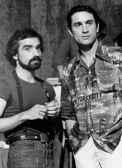 Martin Scorsese and Robert De Niro 1970's Martin Scorsese Quotes, Lea Massari, Sonny Corleone, Ticket Cinema, Martin Scorsese Movies, New York Movie, The Godfather Part Ii, Cinema Design, Wise Guys